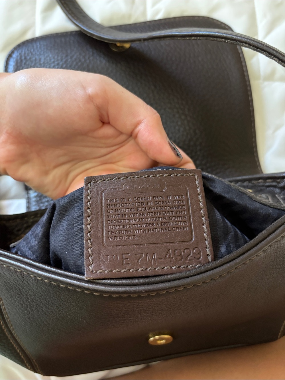 Coach Dark Brown Leather Crossbody Bag - Picture 5 of 7